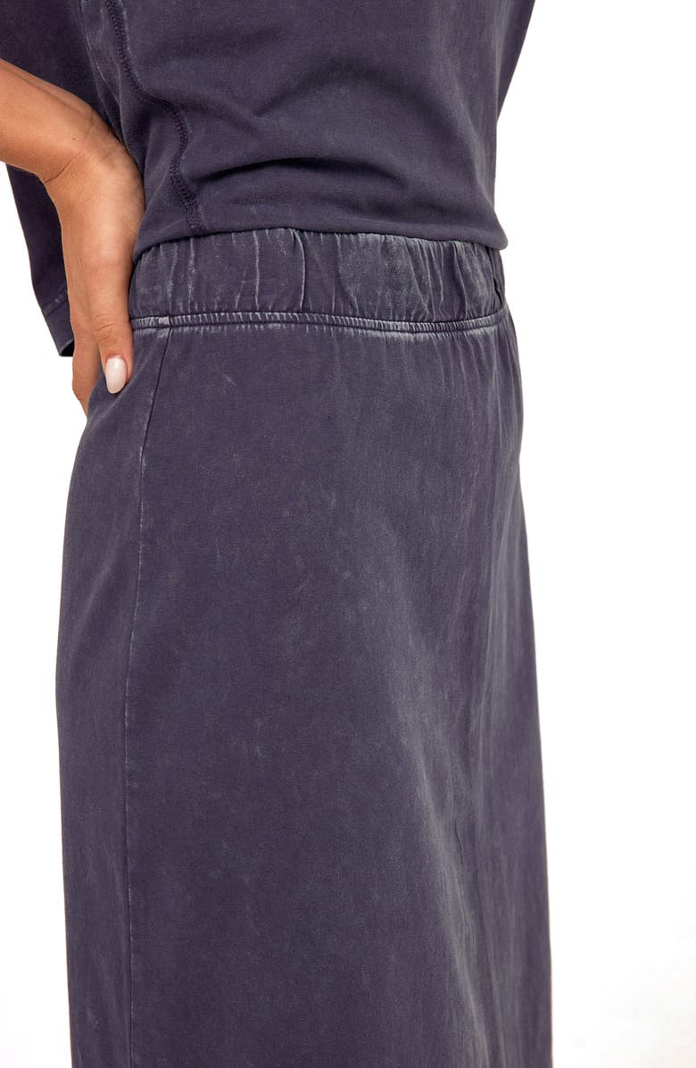Threads 4 Thought Adella Mineral Wash Pull-On Cotton Midi Skirt, Alternate, color, Stargazer