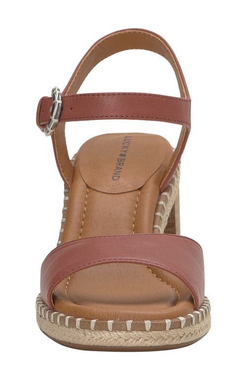 Lucky Brand Jennyl Ankle Strap Espadrille Sandal In Rose Red