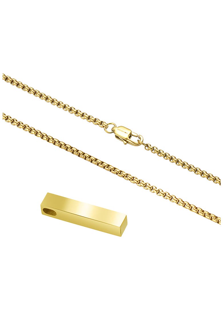 Men's Vertical Bar Pendant Necklace, Alternate, color, GOLD