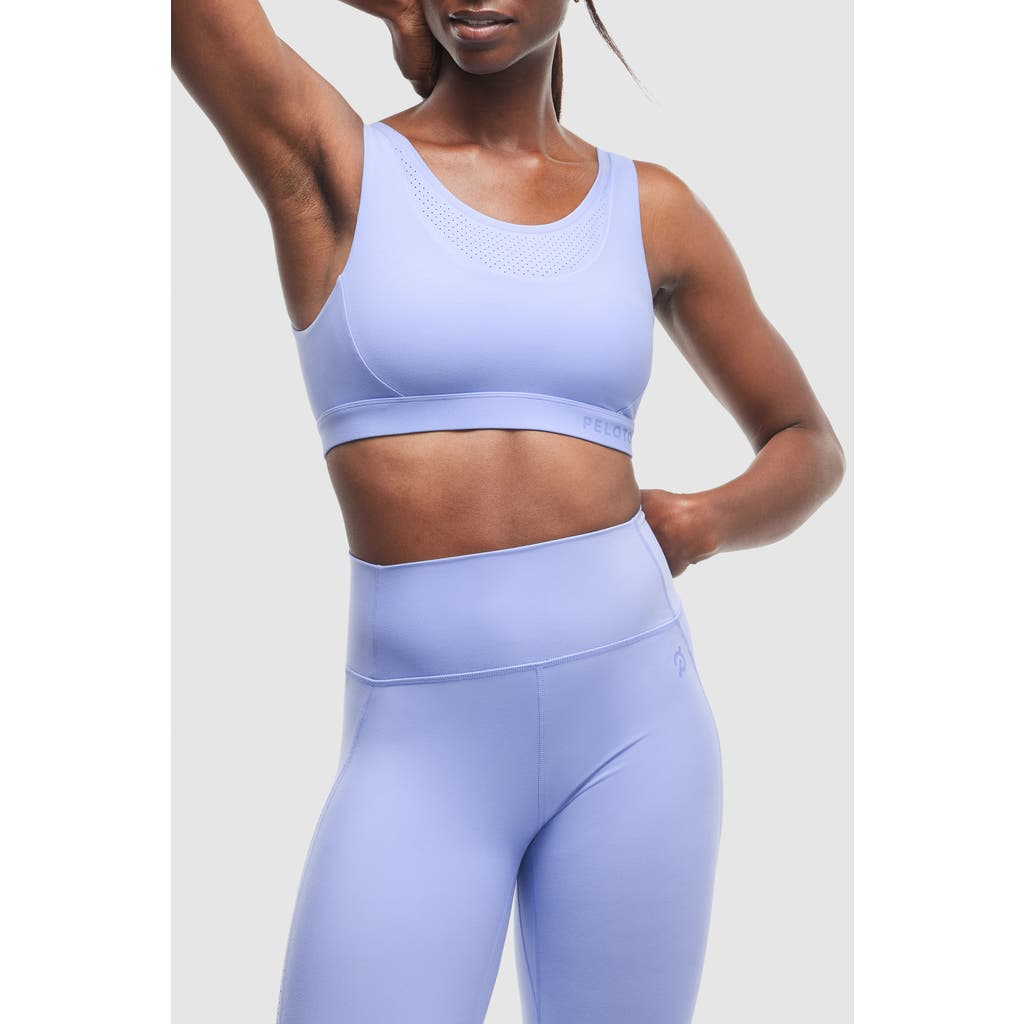 Peloton Cadent Laser Perforated Bra In Ice Blue