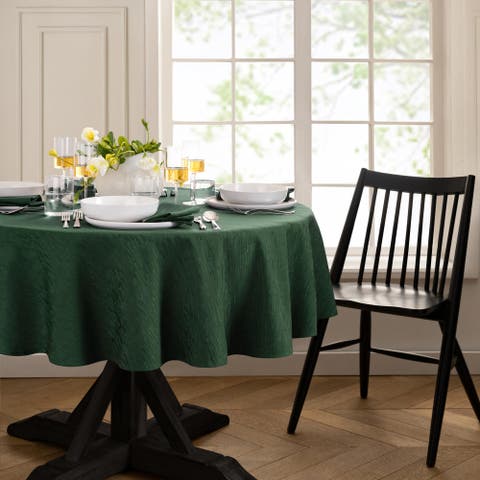 Continental Solid Texture Water Resistant Tablecloth