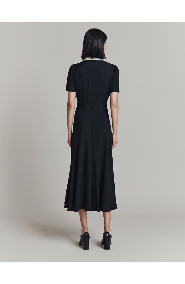 Ghost London Bethan Crepe Midi Shirt Dress, Alternate, color, Black