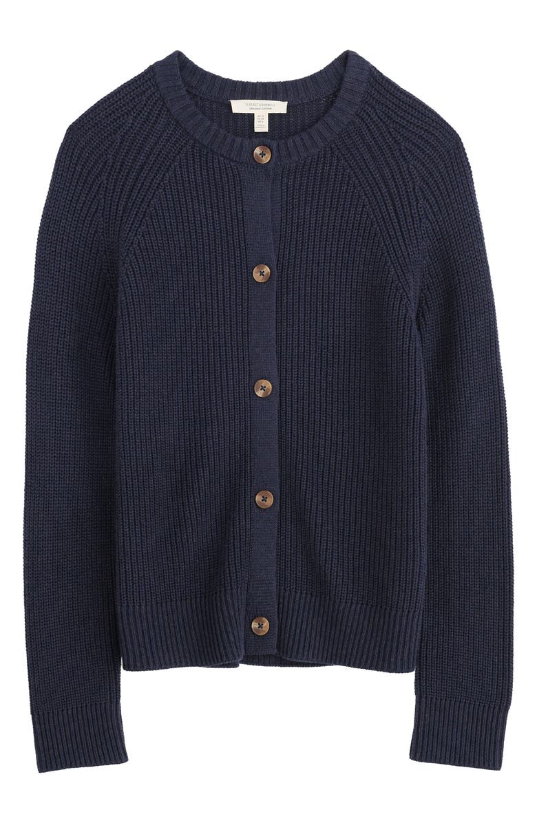 Seasalt Cornwall Potters Meadow Organic Cotton Cardigan, Alternate, color, Knit Melange Maritime