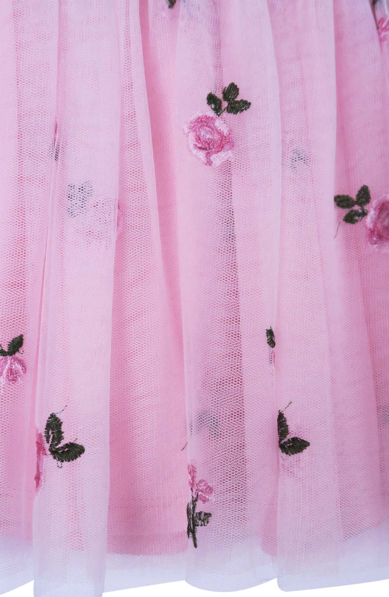 Zunie Embroidered Long Sleeve Mixed Media Dress, Alternate, color,