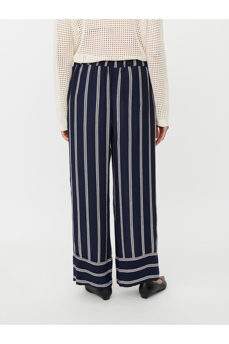 MaPattys Striped Wide Leg Trousers, Alternate, color, Navy Blazer