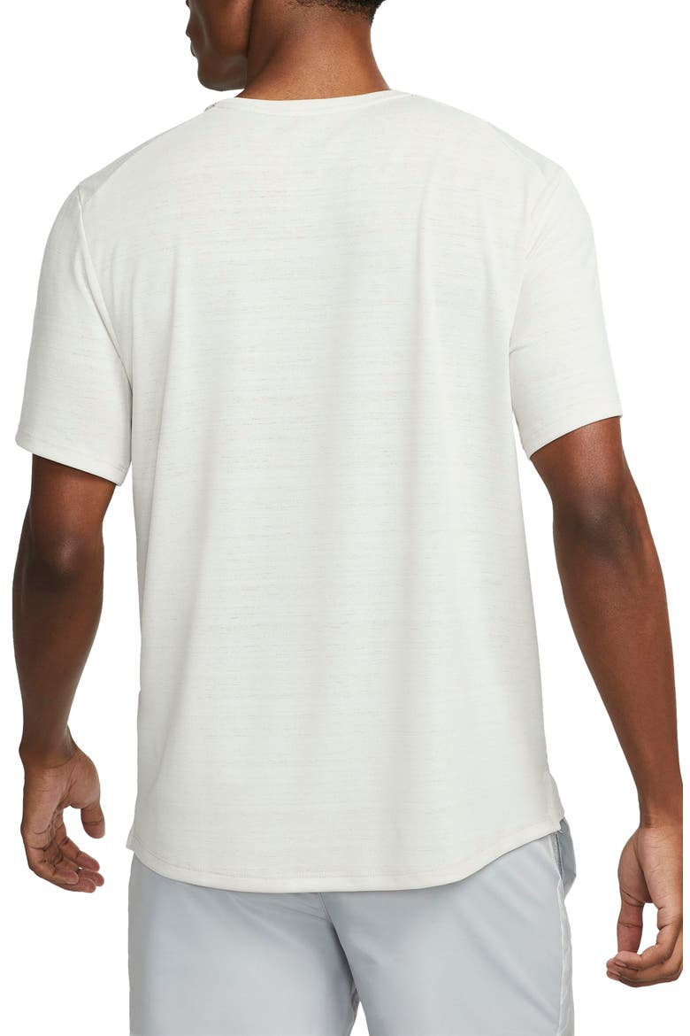 Men's Dri-FIT Miler Reflective Running T-Shirt, Alternate, color, LIGHT BONE/ REFLECTIVE SILVER