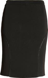 TOM FORD Openwork Embroidery Inset Sweater Skirt