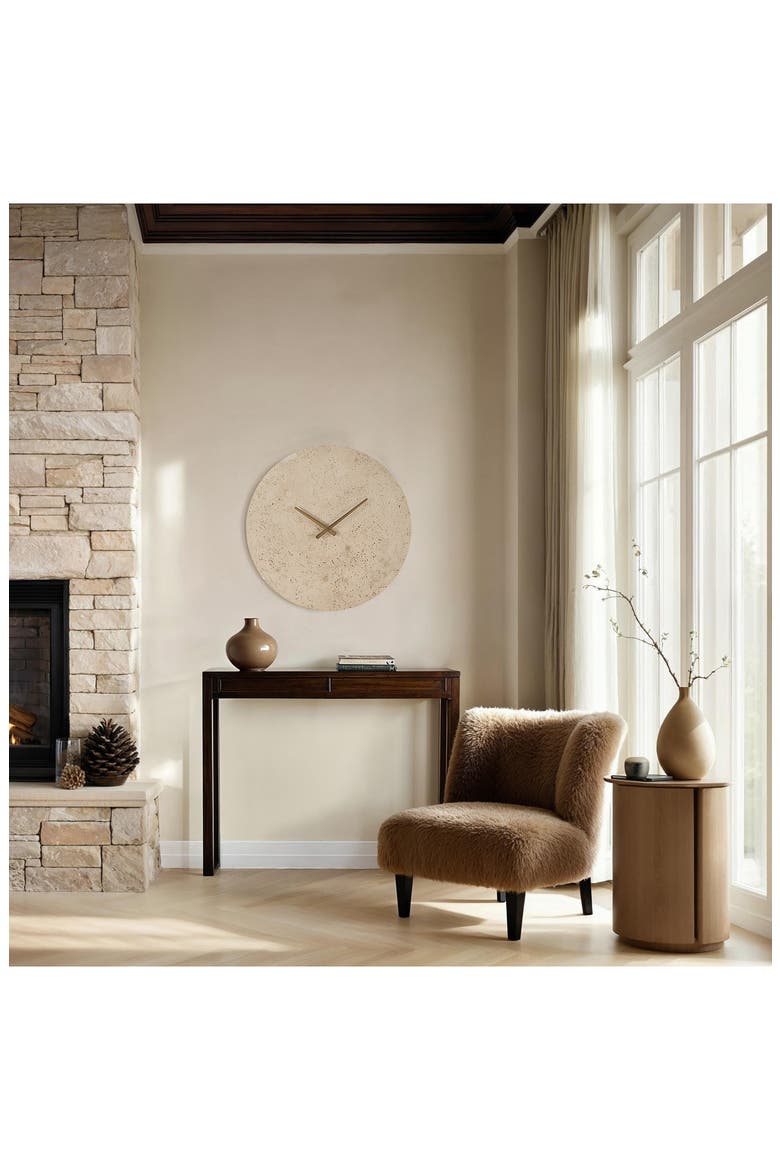 Fusion Natural Wall Clock, Alternate, color, NO COLOR