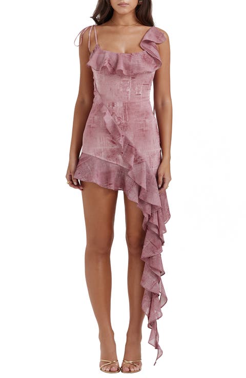 Lyrah Ruffle Tie Strap Minidress