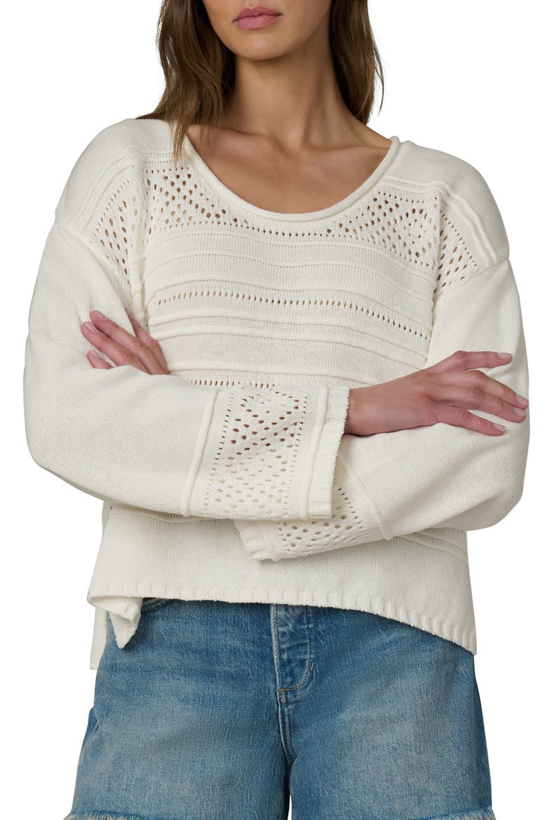 The Lola Open Stitch Sweater, Main, color, ECRU