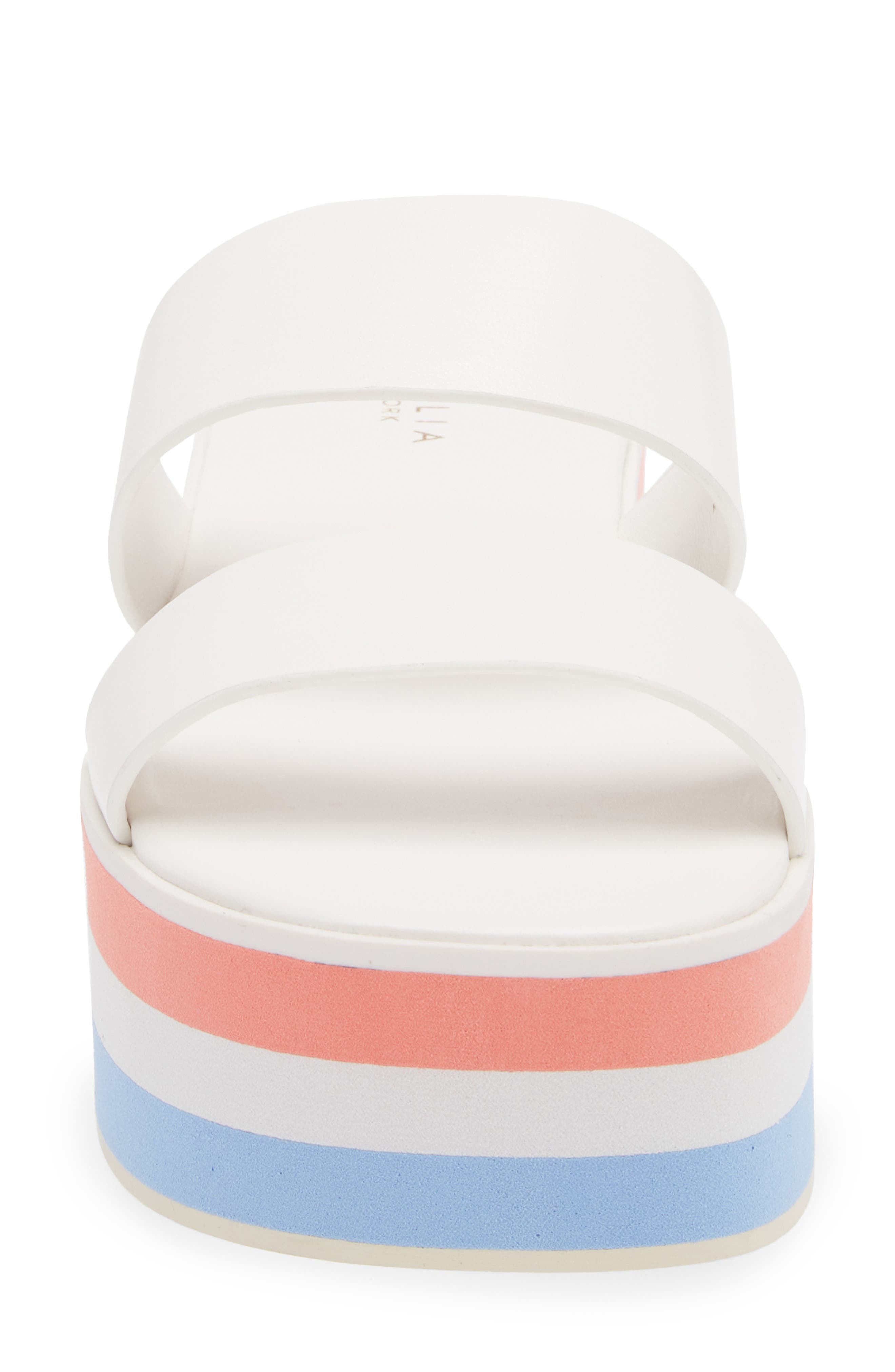 Cecelia New York King Platform Slide Sandal, Alternate, color, White Multi