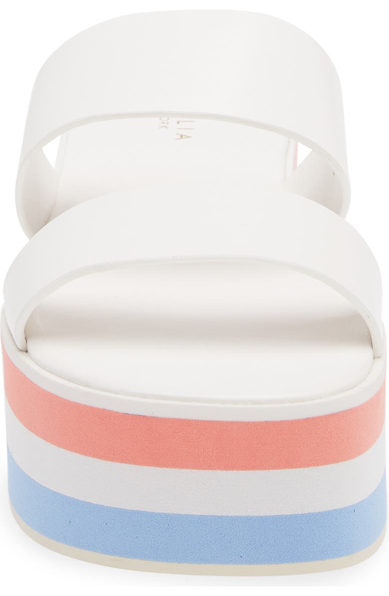 Cecelia New York King Platform Slide Sandal, Alternate, color, White Multi