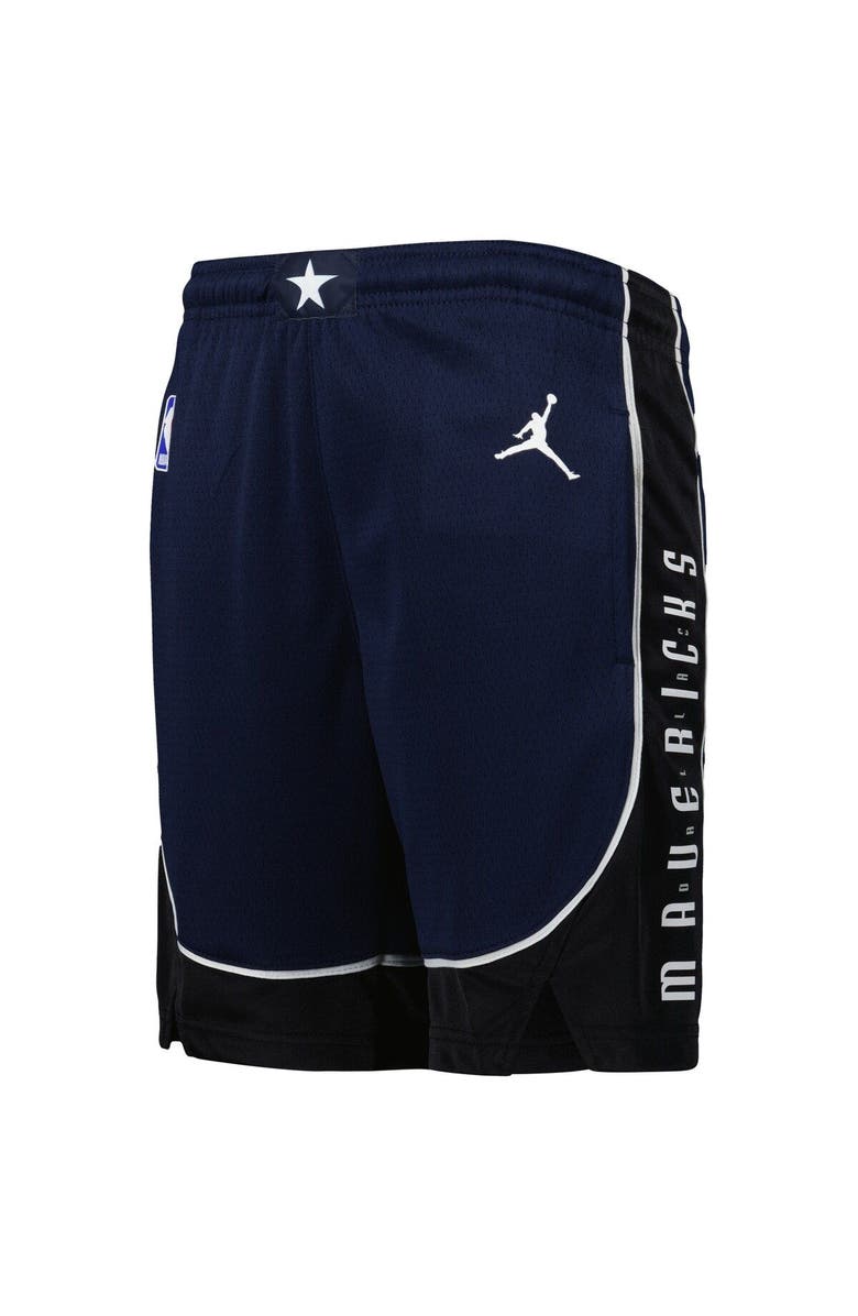 Jordan Brand Youth Jordan Brand Navy Dallas Mavericks Statement Edition Swingman Performance Shorts, Alternate, color,