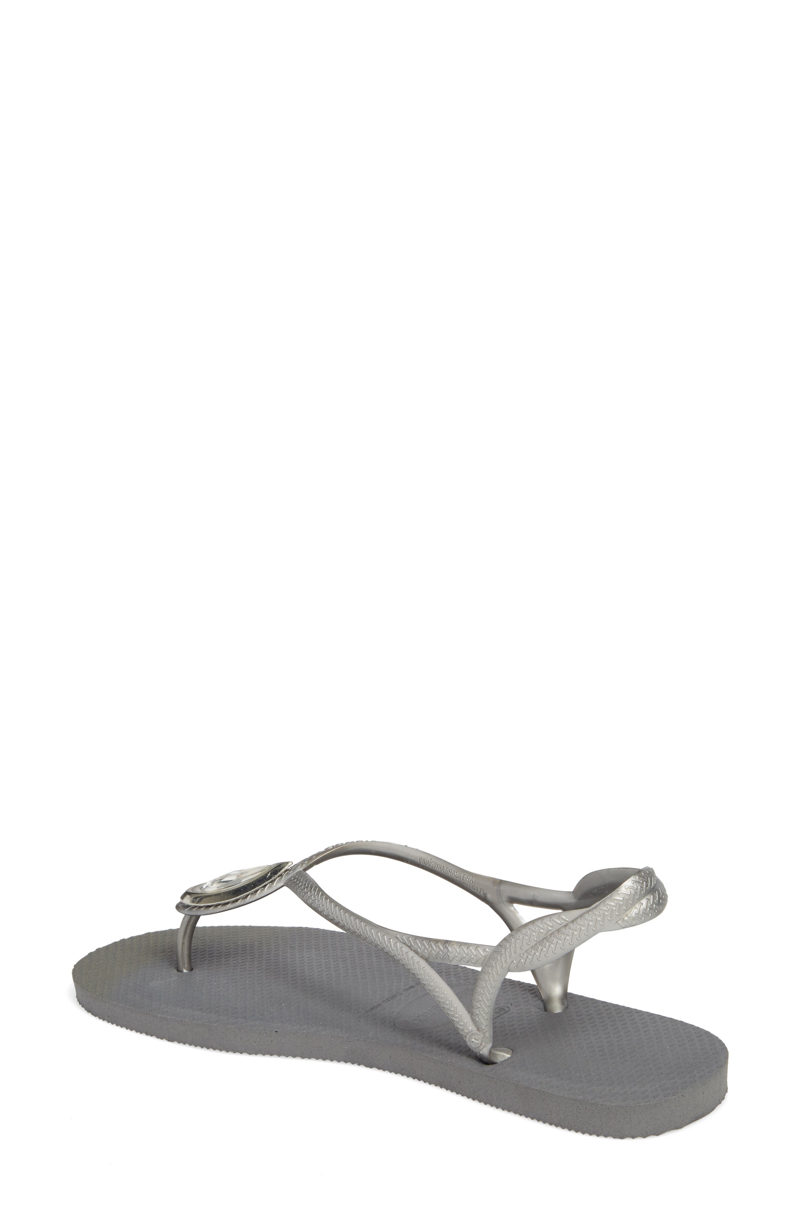 Luna Sandal, Alternate, color, STEEL GREY