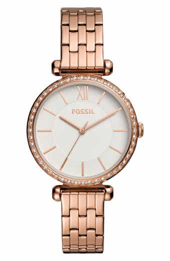 Fossil Tillie Three Hand Quartz CZ Bezel Bracelet Watch, 36mm