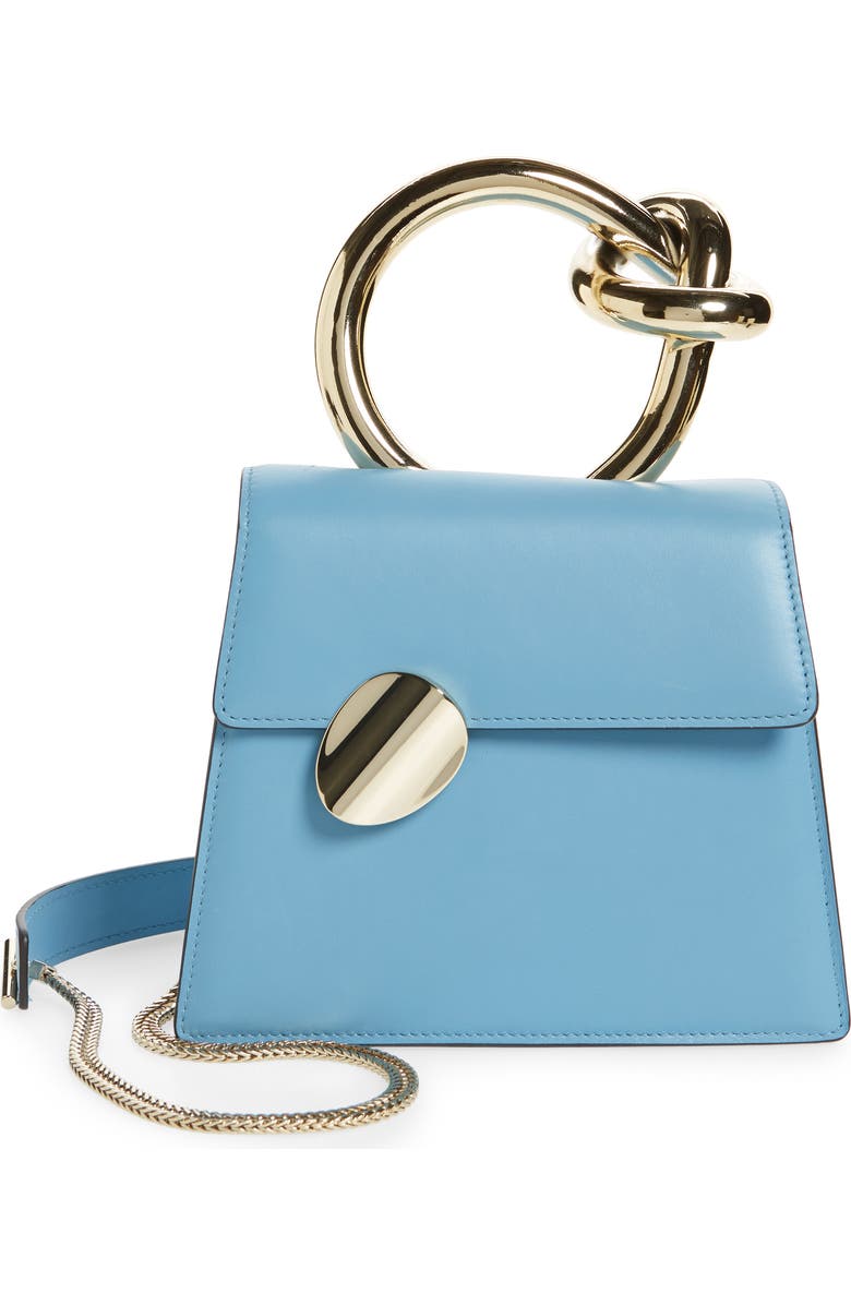 Benedetta Bruzziches Small Brigitta Santorini Calfskin Leather Top Handle Satchel, Main, color,