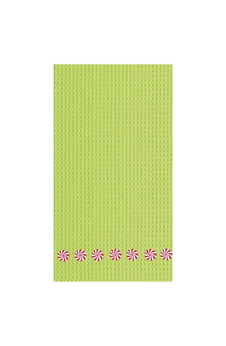 C&F Home Peppermint Waffle Weave Kitchen Towel, Main, color, Green
