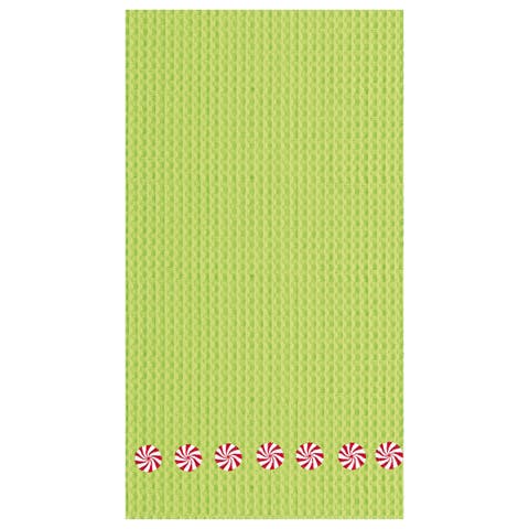 Peppermint Waffle Weave Kitchen Towel