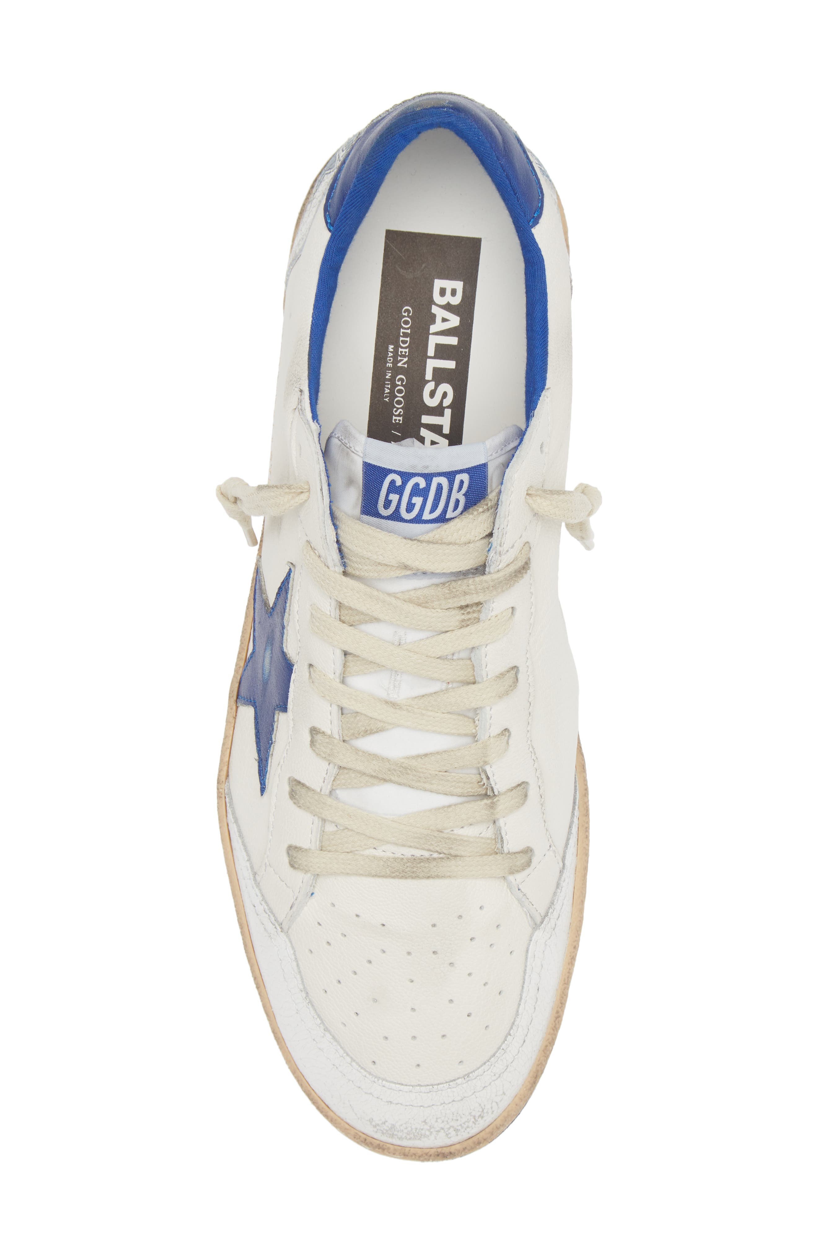 Golden Goose Ball Star Low Top Sneaker, Alternate, color, White/ Bluette