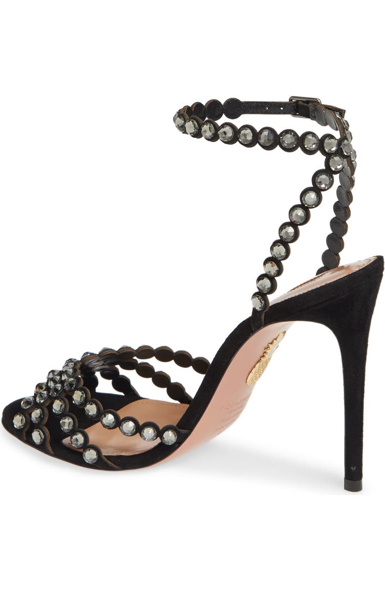 Aquazzura Crystal Tequila Ankle Strap Sandal, Alternate, color,