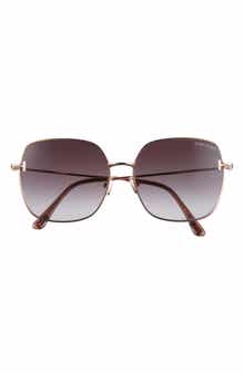 TOM FORD 59mm Square Gradient Sunglasses