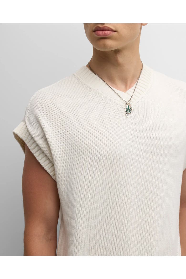 Sterling Silver Surf Charm Necklace, Alternate, color, SILVER