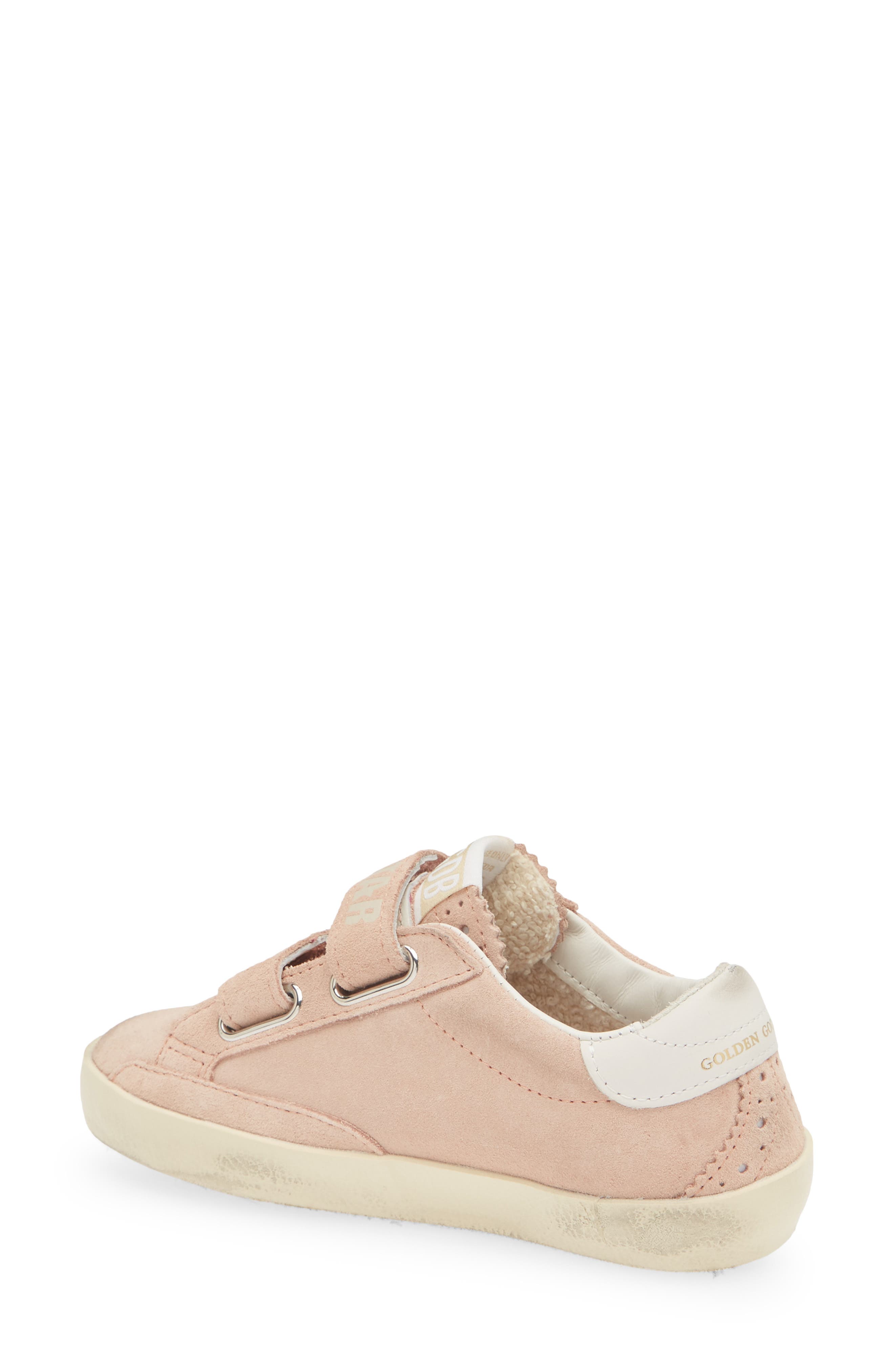 Kids' Old School Sneaker, Alternate, color, PINK/ PLATINUM/ WHITE