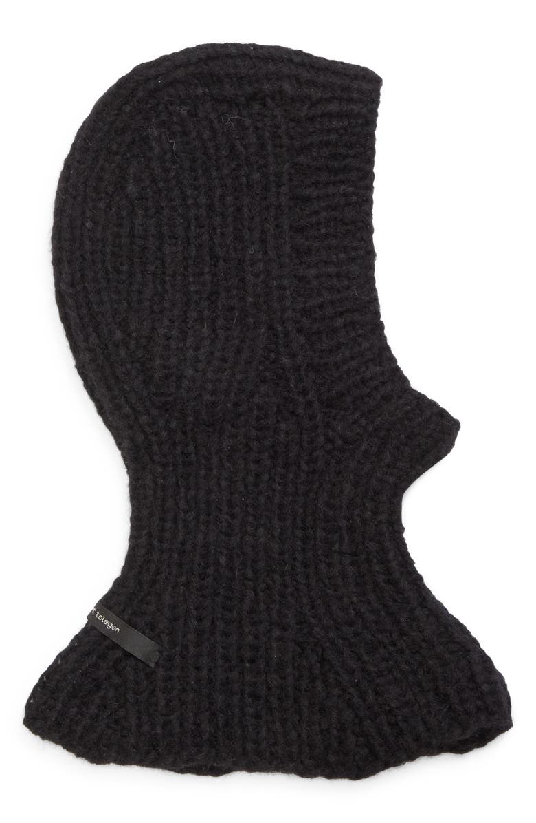 Meruert Tolegen Hand Knit Balaclava, Main, color, Black