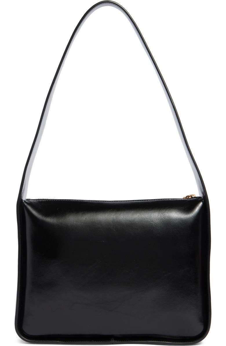 Khaite Lori Squared Leather Shoulder Bag, Alternate, color, 200 Black