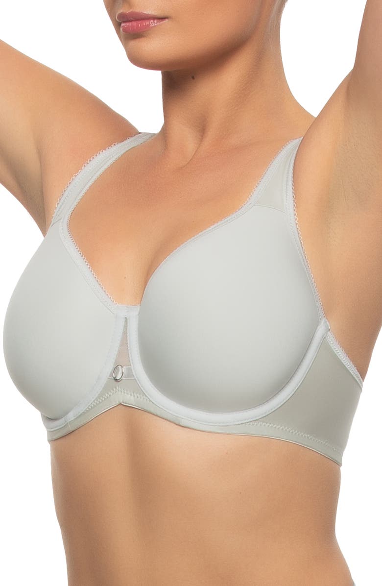 Felina Celestial Full Coverage Underwire Bra, Alternate, color, Gray Ice