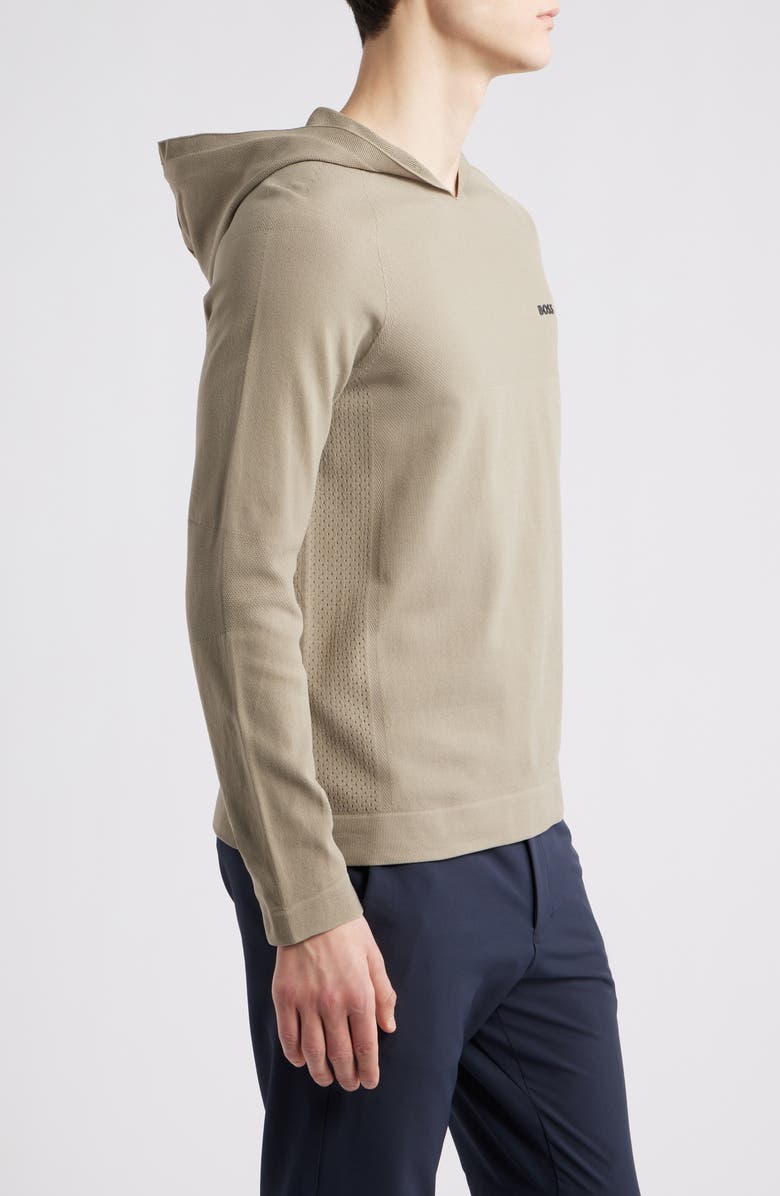 BOSS Seamless Tech Performance Hoodie, Alternate, color, Light Green