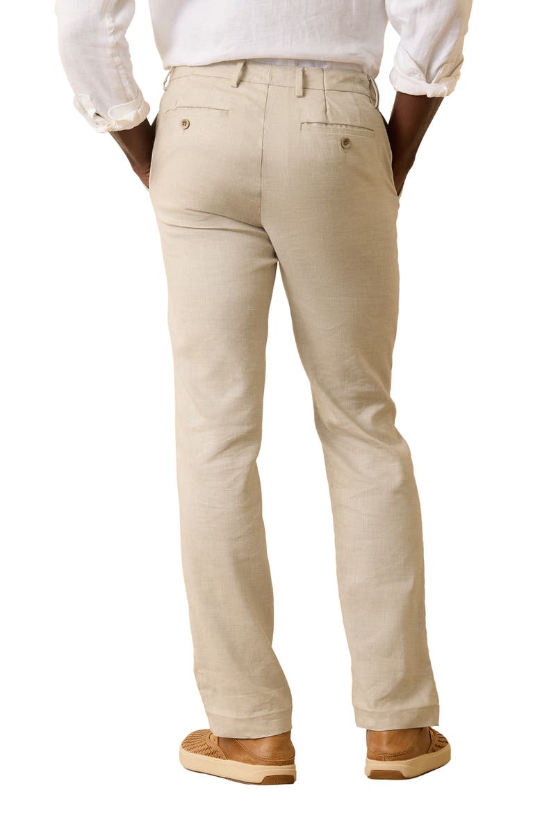 Lahaina Bay Linen Blend Pants, Alternate, color, STONE KHAKI
