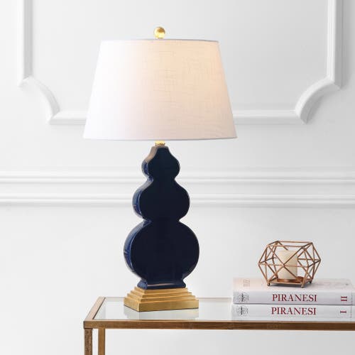 Jonathan Y Designs Carter 29in Ceramic & Resin Table Lamp In Navy/gold