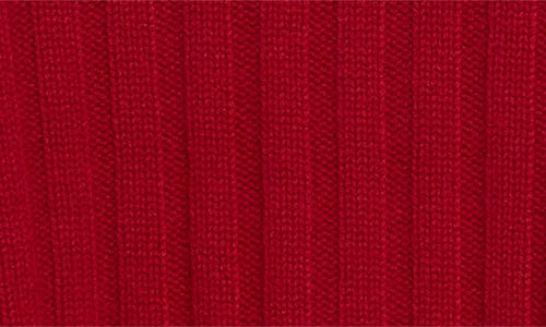 Johnstons Of Elgin Lecht Cashmere Rib Crewneck Sweater In Red