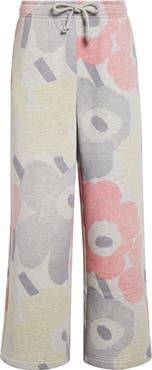 Marimekko Kikapo Unikko Floral Wide Leg French Terry Sweatpants