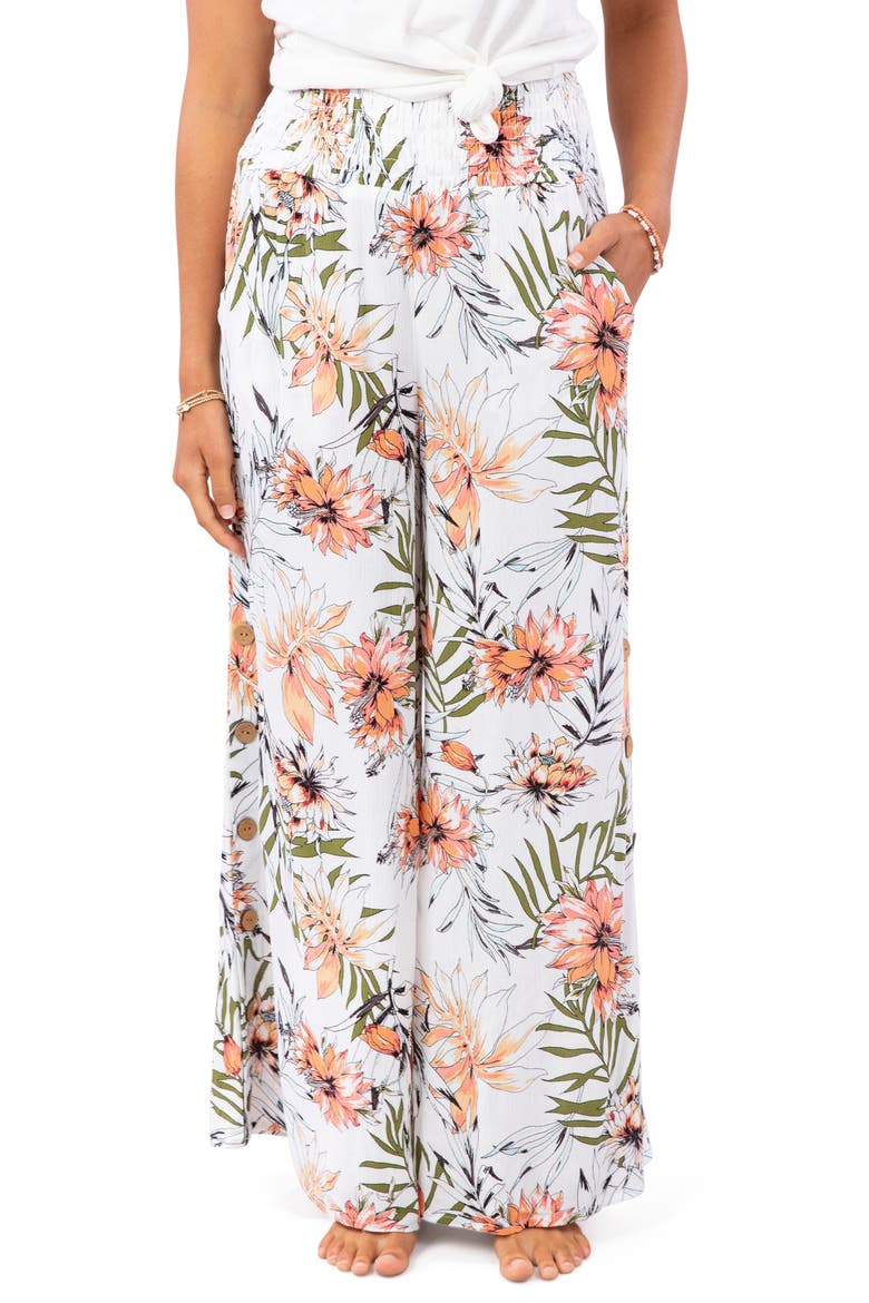 Playa Blanca Wide Leg Pants, Main, color, WHITE