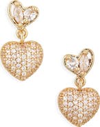 NORDSTROM RACK Cubic Zirconia Heart Drop Earrings