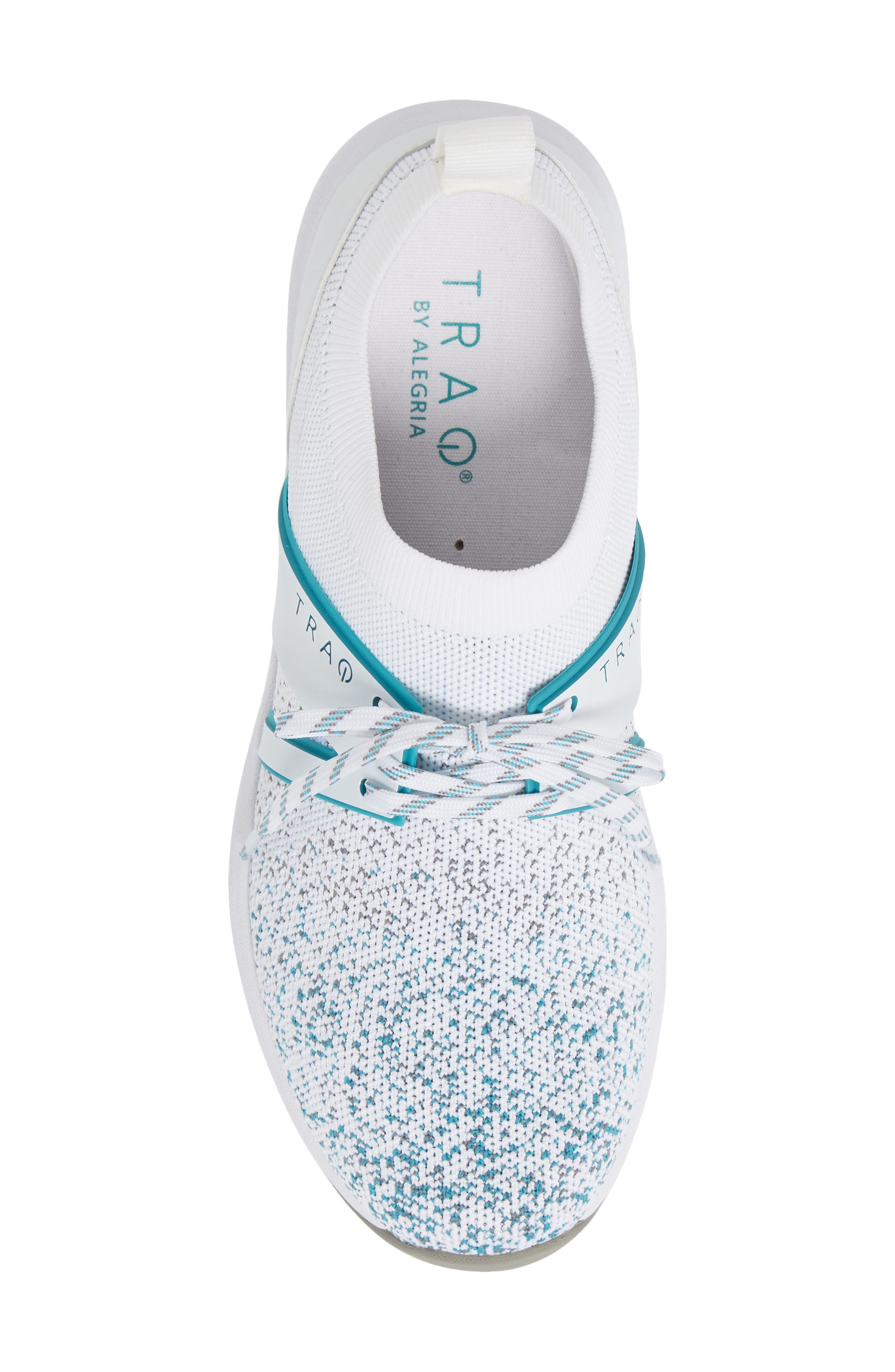 Alegria Qool Water Resistant Knit Sneaker, Alternate, color, WHITE MULTI LEATHER