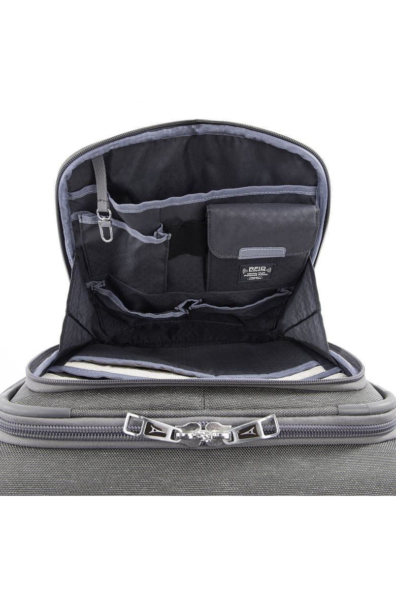 Platinum Elite Softside Expandable 20" Carry On Spinner Luggage, Fits up to 15" Laptop, Alternate, color, Vintage Grey