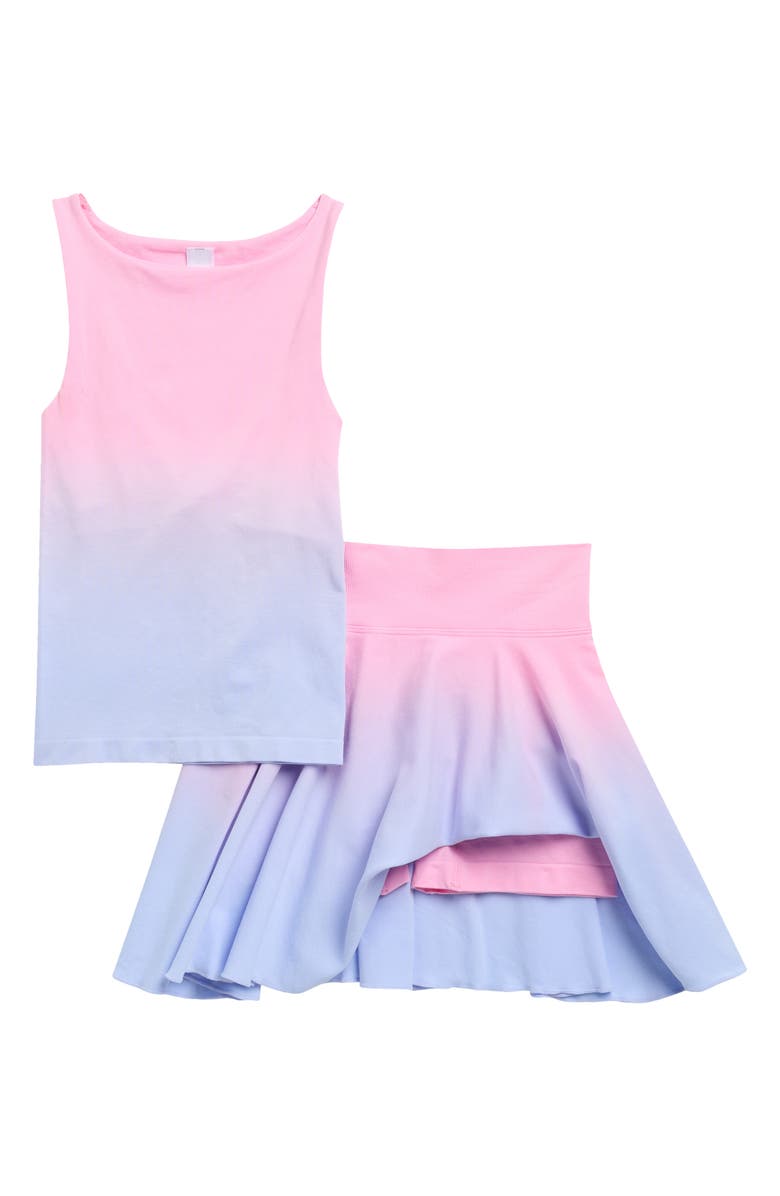 YOGALICIOUS Kids' Ombré Tank & Skirt Set, Alternate, color, Pink Frosting/ Baby Lavender