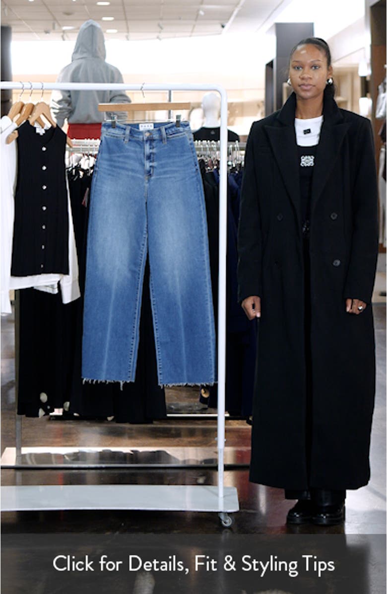 Pleaser High Waist Raw Hem Crop Jeans, sales video thumbnail