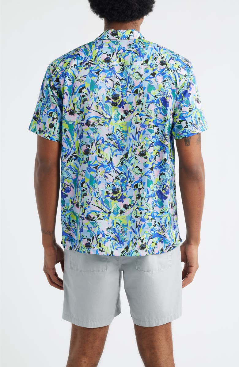 Boardies Floral Print Camp Shirt, Alternate, color, Blue