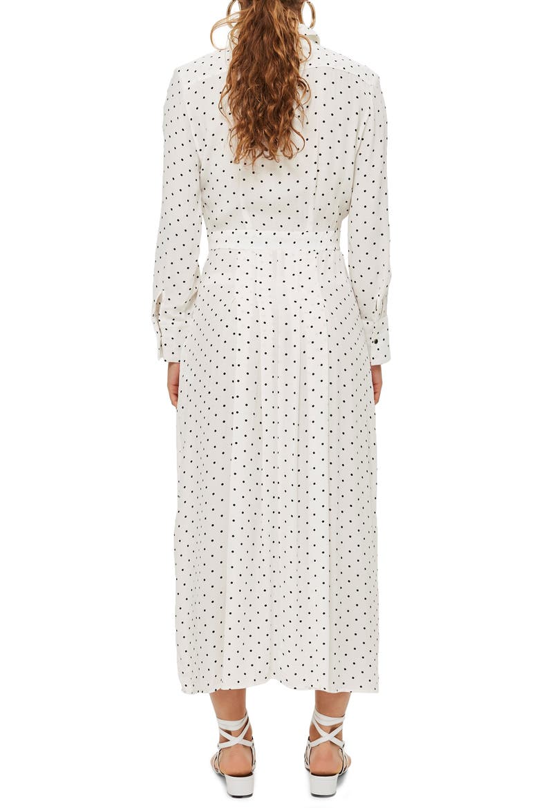 Dot Print Dress, Alternate, color, WHITE MULTI
