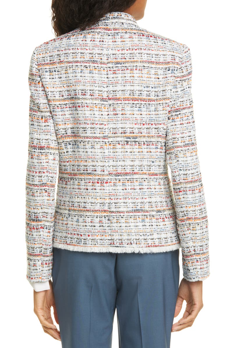 Helene Berman Notch Collar Tweed Jacket, Alternate, color,