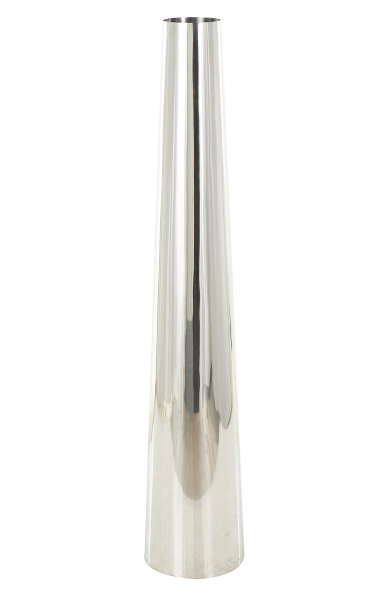 VIVIAN LUNE HOME Stainless Steel Vase, Alternate, color, Silver