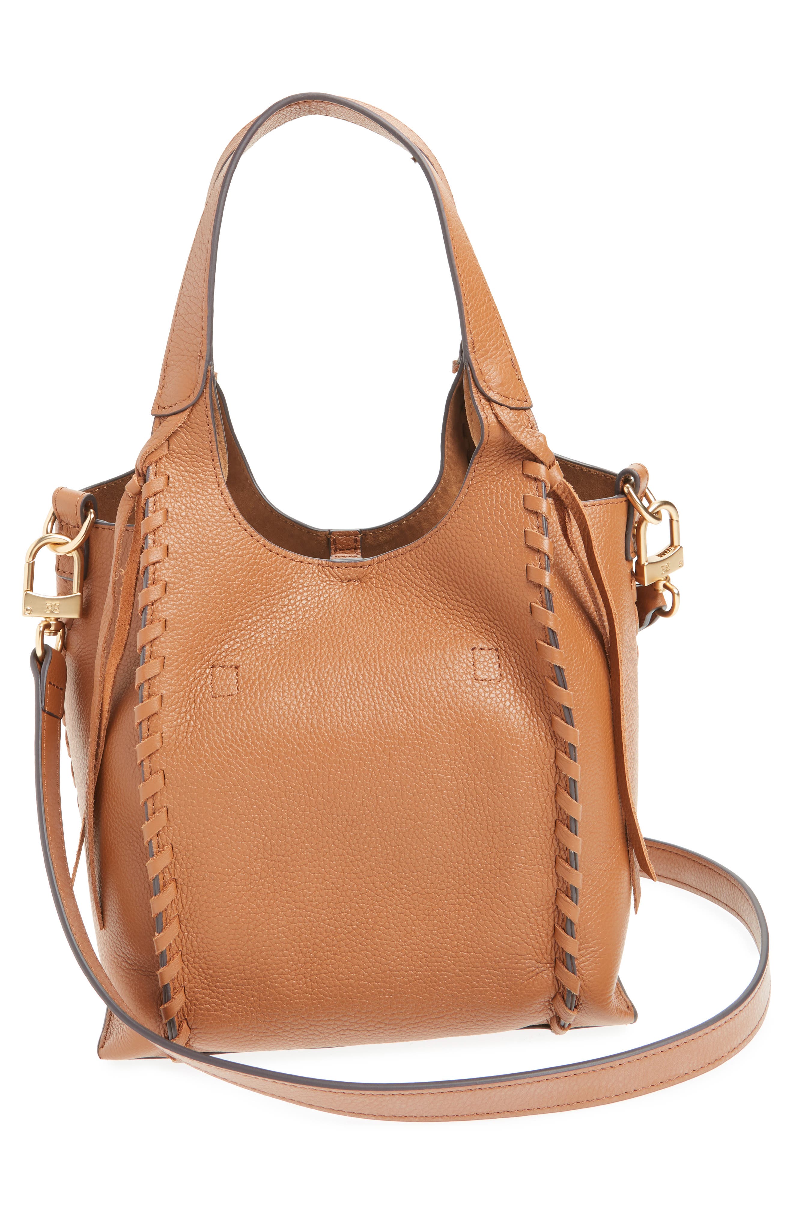 Sam Edelman Sylvia Whipstitch Leather Crossbody Tote, Alternate, color, 