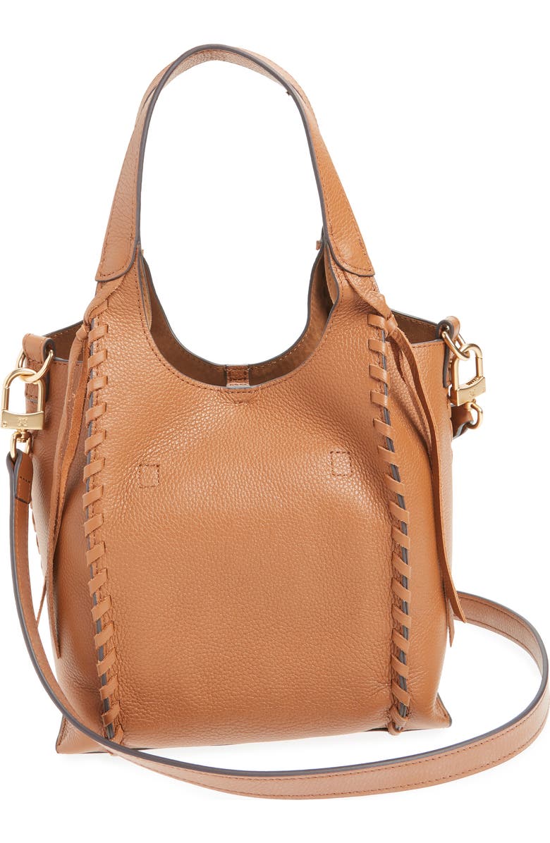 Sam Edelman Sylvia Whipstitch Leather Crossbody Tote, Alternate, color,