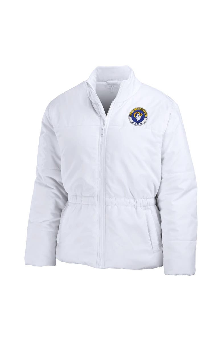 WEAR by Erin Andrews Women's WEAR by Erin Andrews  White Los Angeles Rams Packaway Full-Zip Puffer Jacket, Alternate, color, White
