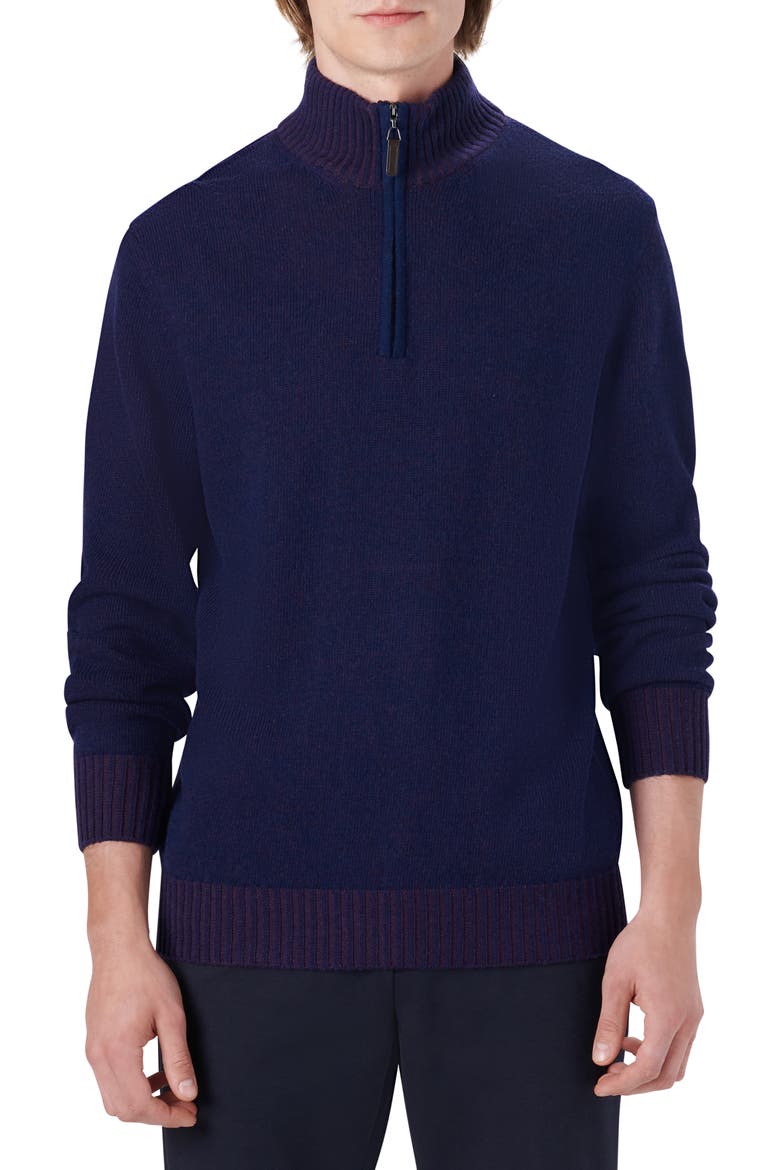 Quarter Zip Pullover, Main, color, MIDNIGHT