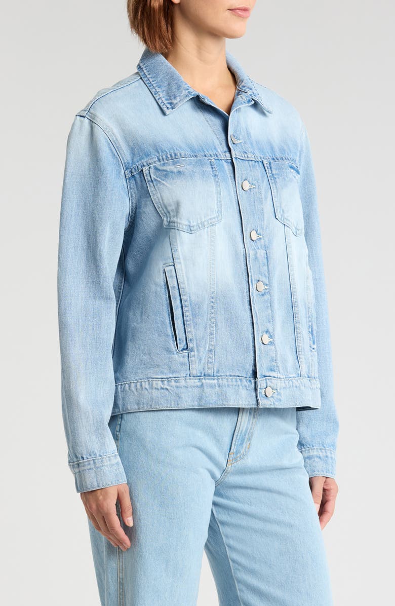 L'AGENCE Mack Oversize Denim Jacket, Alternate, color,